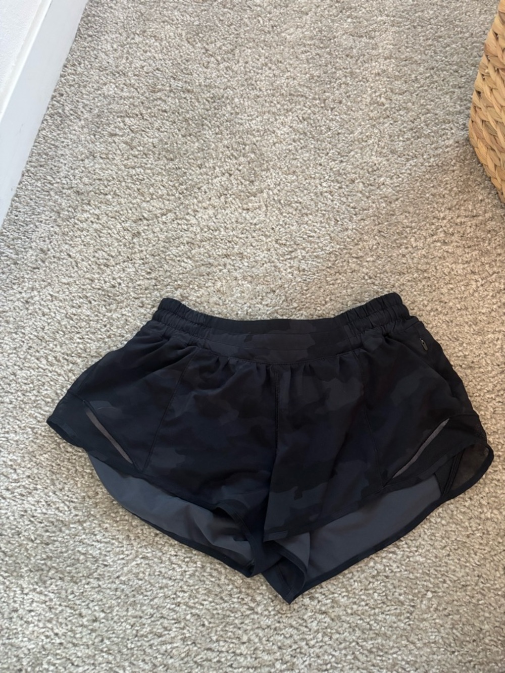 lululemon athletica Black Camo Athletic Shorts